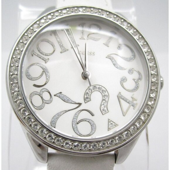 Women Guess Quartz Crystals WR Analog 36mm Dial Round Watch (G729) "New Battery" - Picture 1 of 9